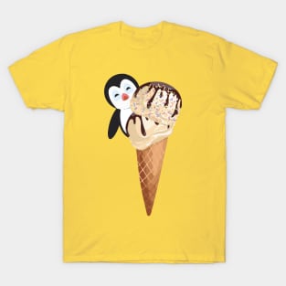 Penguin on Ice Cream T-Shirt